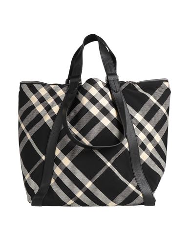 Burberry Woman Handbag Black Size - Polyester, Cotton, Calfskin