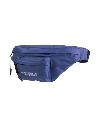 Marcelo Burlon County Of Milan Marcelo Burlon Man Belt Bag Blue Size - Textile Fibers In Blue