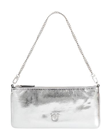 Pinko Woman Handbag Silver Size - Leather In Silver