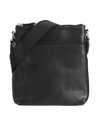 Il Bisonte Man Cross-body Bag Black Size - Leather In Black