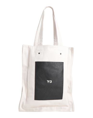 Y-3 Man Shoulder Bag Off White Size - Organic Cotton In White