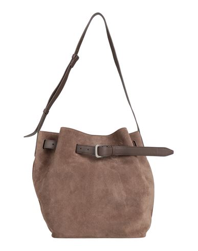 Brunello Cucinelli Woman Shoulder Bag Dark Brown Size - Leather In Brown
