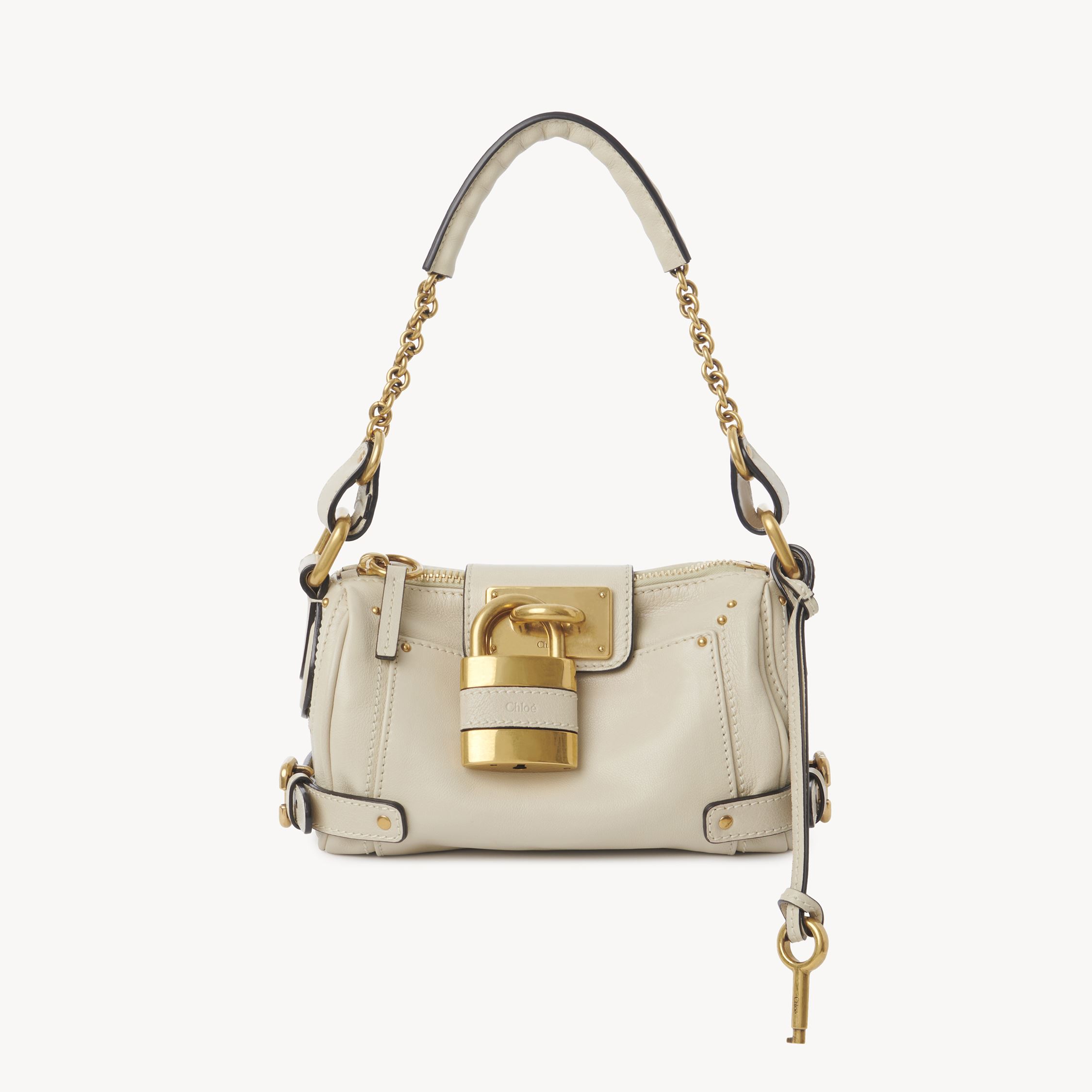 Chloé Small Paddington Chain Bag In Grained Leather Brown Size Onesize 100% Bubalus Bubalis, Farmed, Coo I In Brown