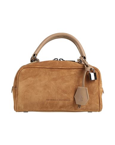 Brunello Cucinelli Woman Handbag Camel Size - Leather In Sand