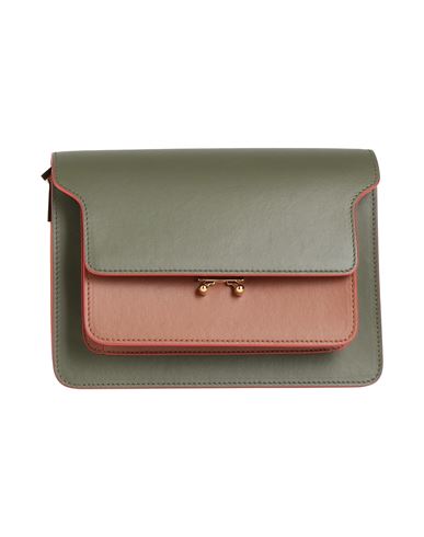 Marni Woman Handbag Military Green Size - Cow Leather, Brass In Green