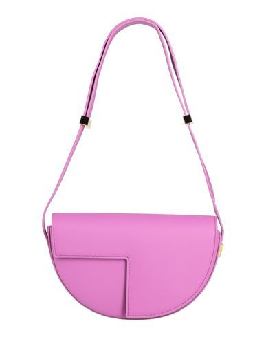 Patou Woman Shoulder Bag Mauve Size - Calfskin, Zamak In Purple