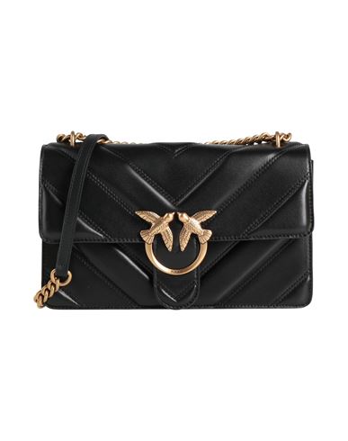 Pinko Woman Cross-body Bag Black Size - Cow Leather In Black