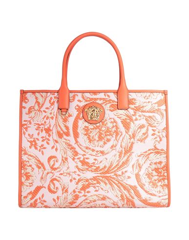 Versace Woman Handbag Orange Size - Viscose, Polyester, Cotton, Calfskin In Orange