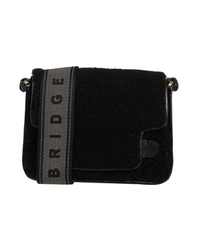 The Bridge Woman Cross-body Bag Black Size - Cow Leather, Shearling In Black