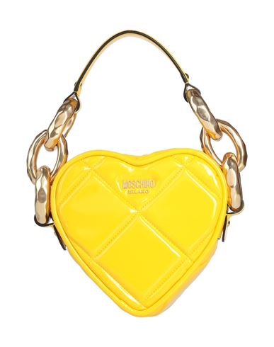 Moschino Couture Woman Handbag Yellow Size - Synthetic Fibers In Yellow