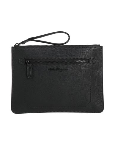 Ferragamo Man Handbag Black Size - Leather In Black