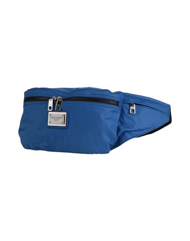 Dolce & Gabbana Man Belt Bag Blue Size - Polyamide, Nylon, Calfskin In Blue