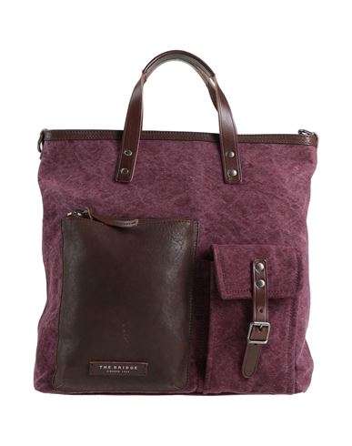 The Bridge Woman Handbag Plum Size - Leather, Textile Fibers In Purple