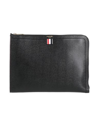 Thom Browne Man Handbag Black Size - Leather In Black