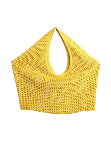 Fedeli Woman Shoulder Bag Yellow Size - Cotton, Linen