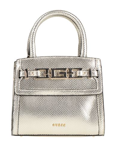 Guess Woman Handbag Platinum Size - Leather In Gray