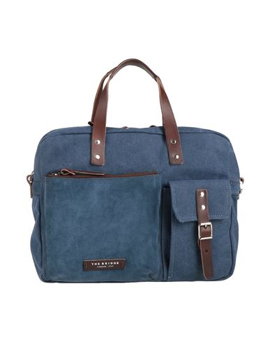 The Bridge Man Handbag Navy Size - Textile Fibers, Leather In Blue