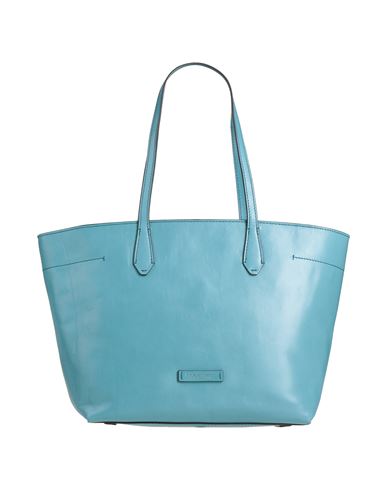 The Bridge Woman Shoulder Bag Turquoise Size - Cow Leather In Blue