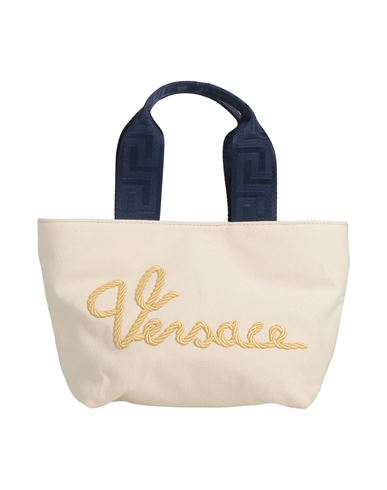 Versace Woman Handbag Beige Size - Cotton In Sand