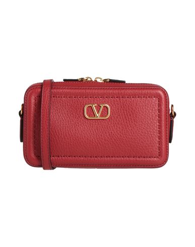 Valentino Garavani Woman Cross-body Bag Brick Size - Leather In Red