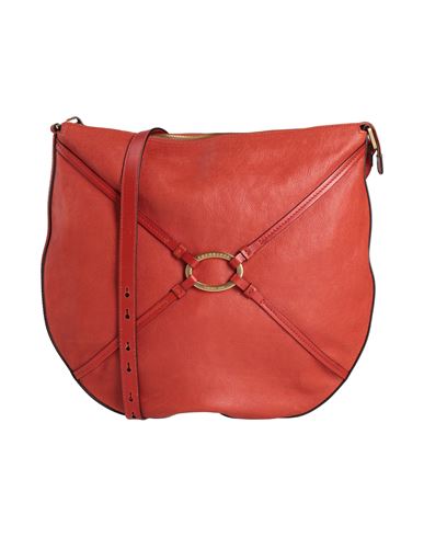 The Bridge Woman Cross-body Bag Brick Size - Leather In Red