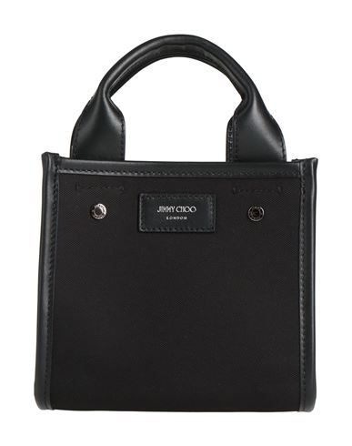 Jimmy Choo Woman Handbag Black Size - Textile Fibers, Leather In Black