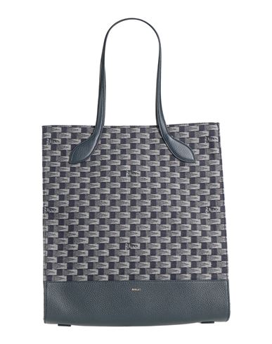 Bally Woman Handbag Midnight Blue Size - Textile Fibers, Leather In Blue