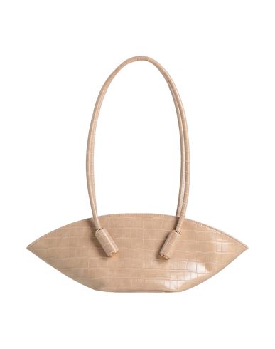 Themoirè Woman Shoulder Bag Sand Size - Textile Fibers In Sand
