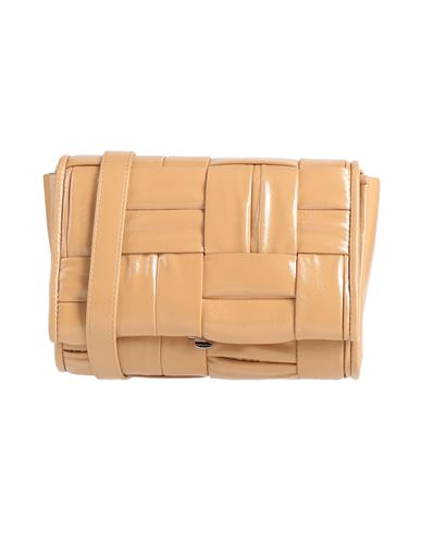 Themoirè Woman Cross-body Bag Camel Size - Textile Fibers In Sand