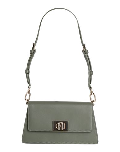 Furla Woman Shoulder Bag Sage Green Size - Leather In Green