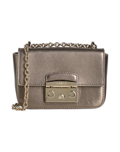 Furla Woman Shoulder Bag Bronze Size - Leather In Yellow