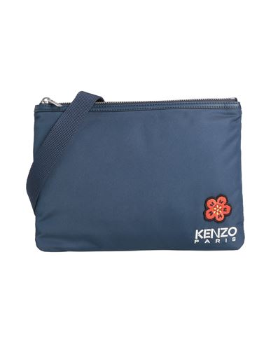 Kenzo Man Cross-body Bag Blue Size - Polyester, Polyurethane In Blue