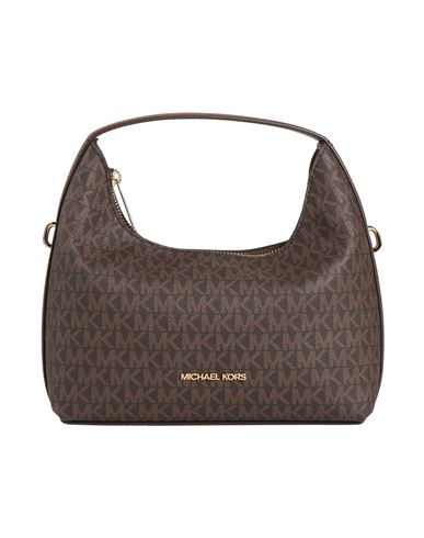 Michael Michael Kors Woman Handbag Dark Brown Size - Pvc - Polyvinyl Chloride, Polyester, Polyuretha In Brown