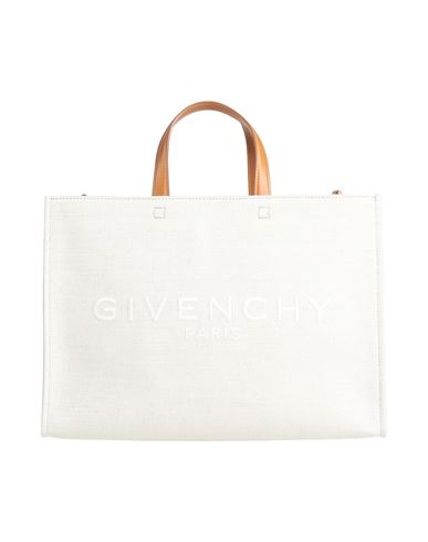 Givenchy Woman Handbag Ivory Size - Cotton, Linen, Polyurethane In White