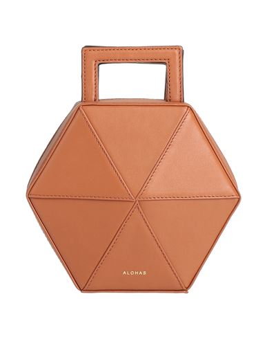 Alohas Woman Handbag Khaki Size - Cow Leather In Sand