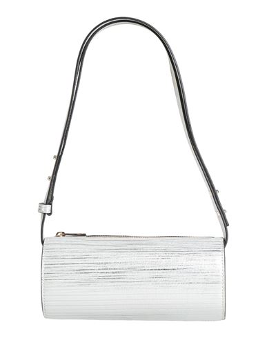 Alohas Woman Shoulder Bag Silver Size - Cow Leather In Silver