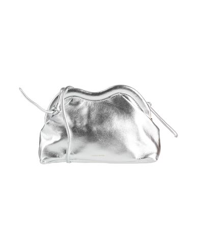 Mansur Gavriel Woman Cross-body Bag Silver Size - Leather