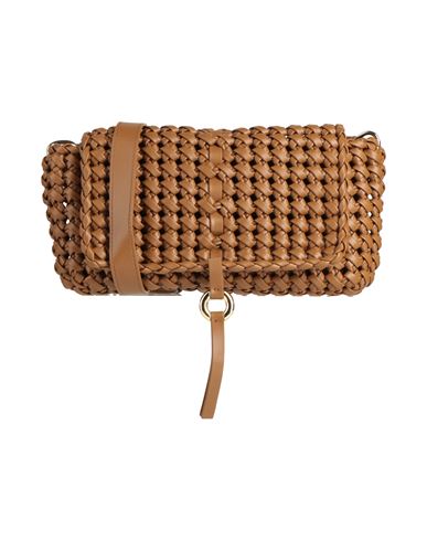 Themoirè Woman Cross-body Bag Camel Size - Textile Fibers In Sand