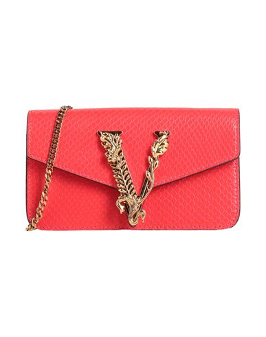 Versace Woman Cross-body Bag Red Size - Leather In Red