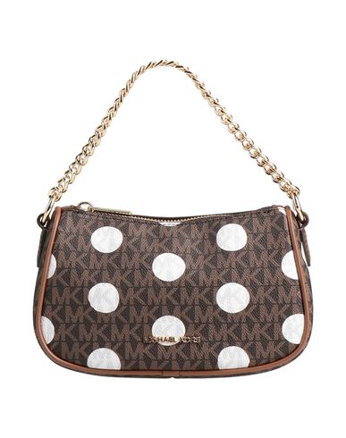 Michael Michael Kors Woman Handbag Dark Brown Size - Pvc - Polyvinyl Chloride, Polyester In Brown