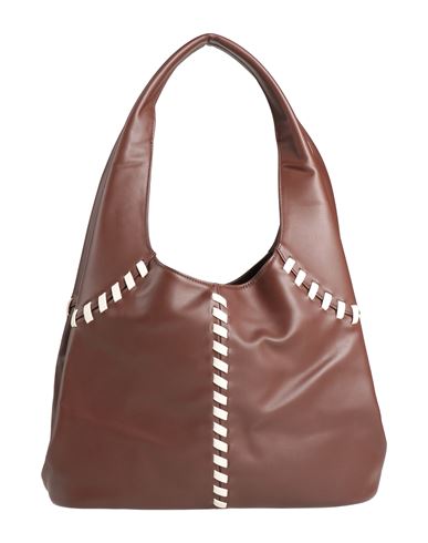 Themoirè Woman Shoulder Bag Chocolate Brown Size - Synthetic Fibers In Brown