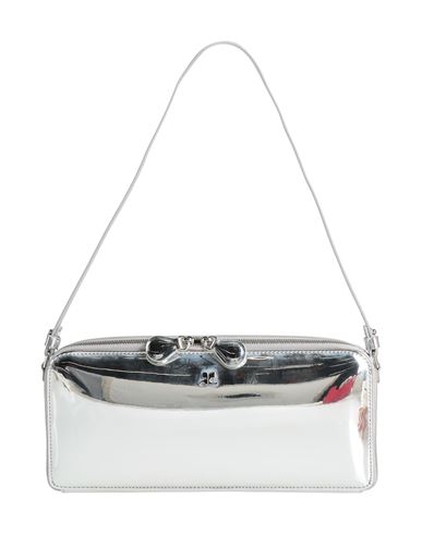 Courrèges Woman Shoulder Bag Silver Size - Polyurethane, Polyester In Silver