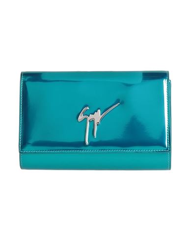 Giuseppe Zanotti Woman Handbag Turquoise Size - Leather In Blue