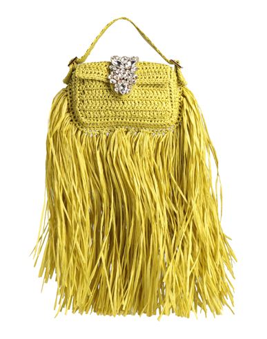 Gedebe Woman Handbag Light Green Size - Natural Raffia In Yellow