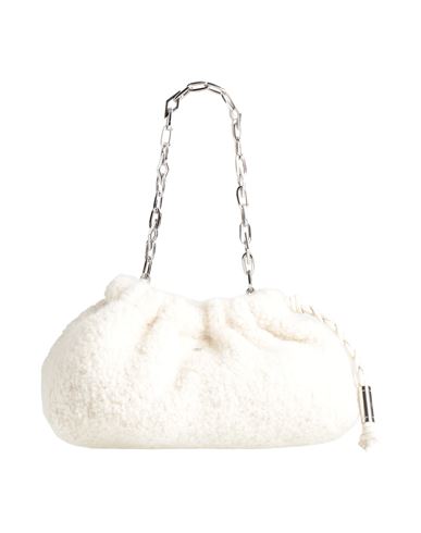 Ba&sh Ba & Sh Woman Handbag Off White Size - Alpaca Wool, Polyamide, Lambskin In White