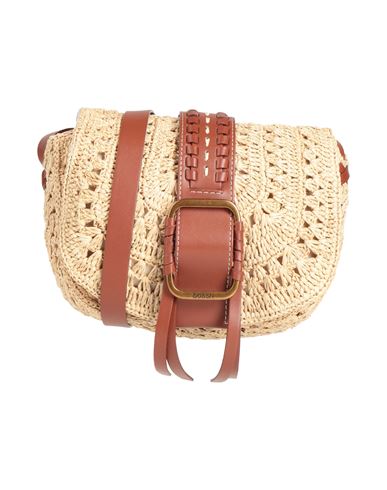 Ba&sh Ba & Sh Woman Cross-body Bag Beige Size - Natural Raffia, Calfskin In Neutral