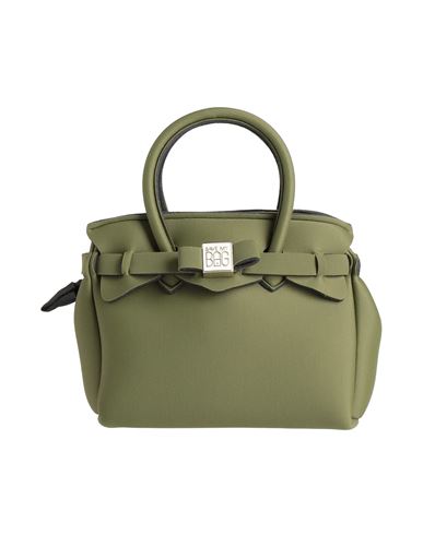 Save My Bag Woman Handbag Military Green Size - Polyamide, Elastane