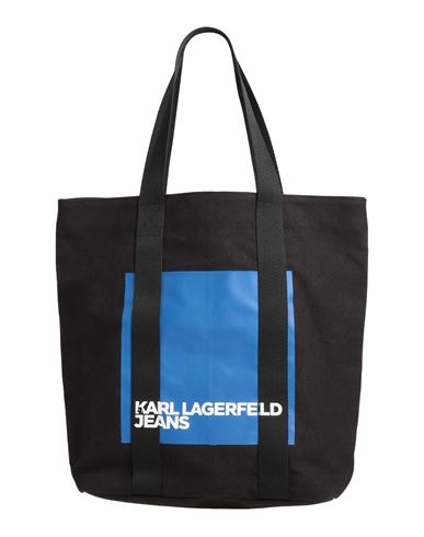 Karl Lagerfeld Jeans Woman Handbag Black Size - Recycled Cotton, Cotton In Black