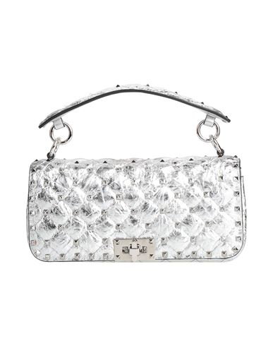 Valentino Garavani Woman Handbag Silver Size - Leather In Silver