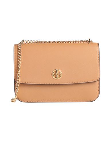 Tory Burch Woman Cross-body Bag Camel Size - Leather In Sand